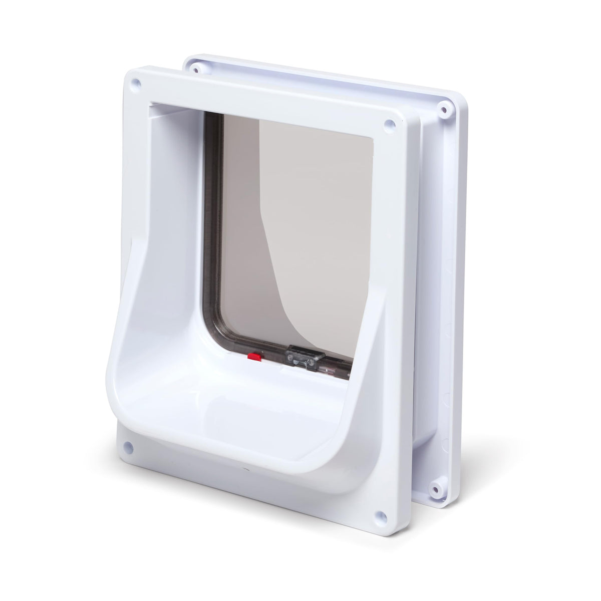 Electromagnetic 4-Way-Locking Cat Flap with 2 Collar Keys White J9156