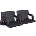 2 Pack Folding Bleacher Chairs with Cushion C388070