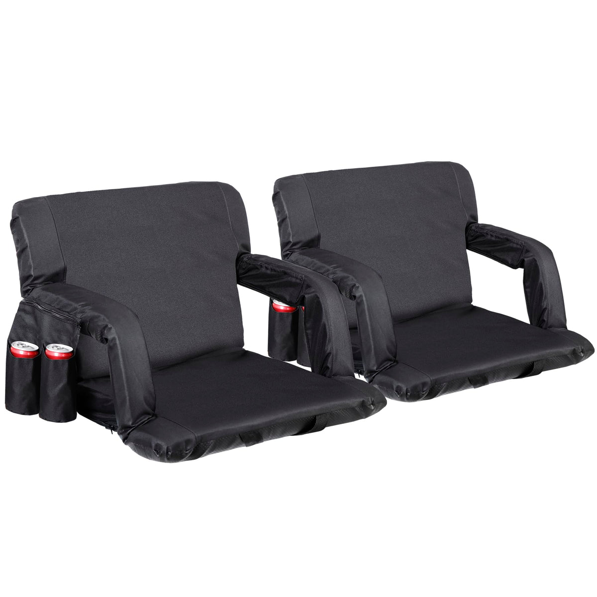 2 Pack Folding Bleacher Chairs with Cushion C388070