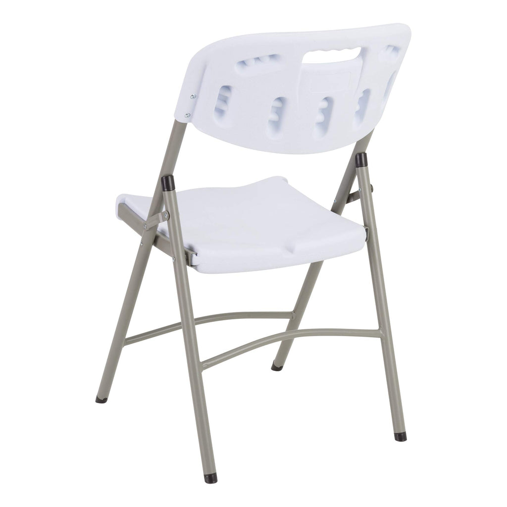 White Plastic Folding Chairs Set of 4 Q6213