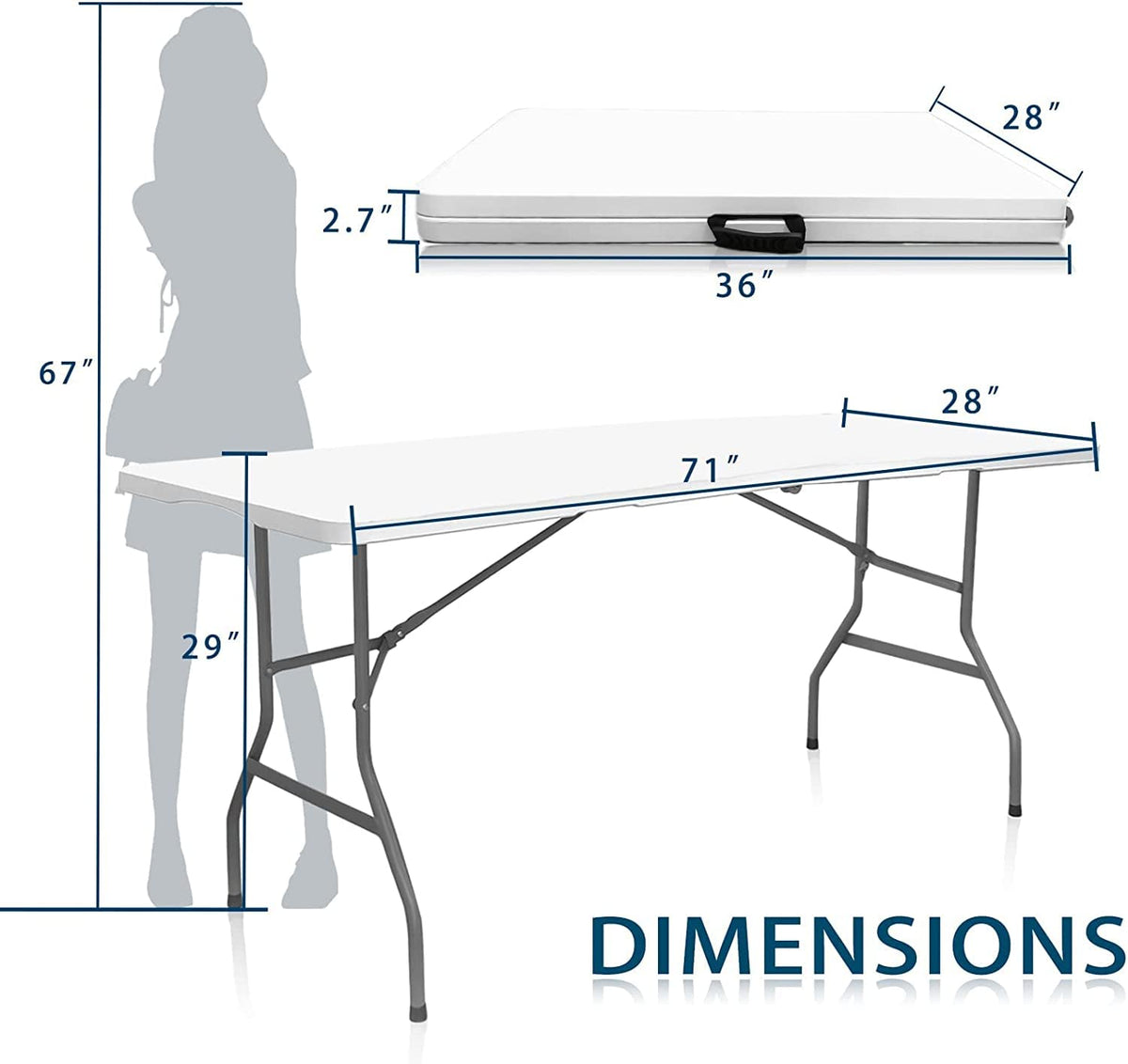 White Folding Table V927