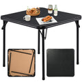 Square Folding Card Table 31.5 Inch PVC Top Metal Frame E567