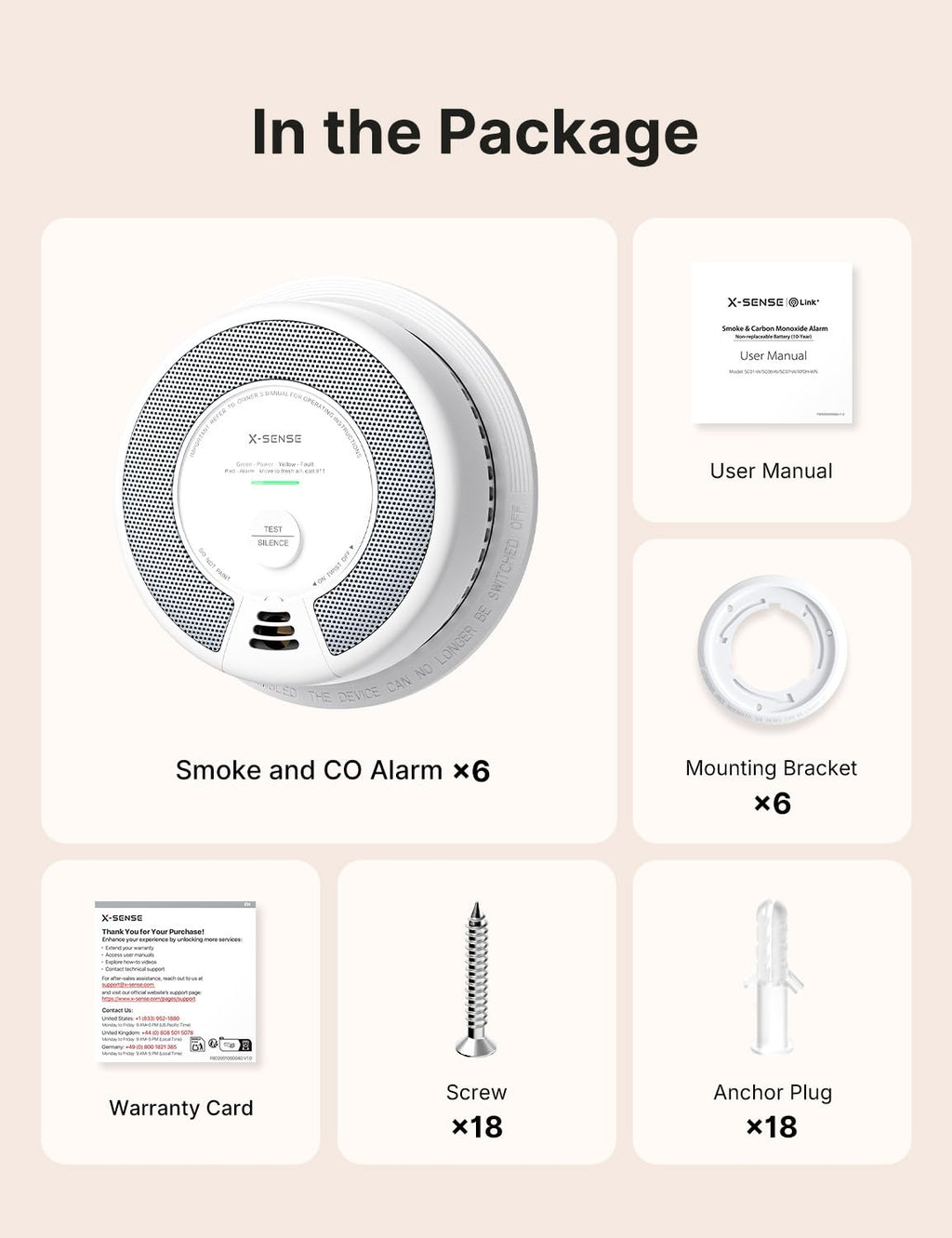 Interconnected Smoke and CO Detector Y1448