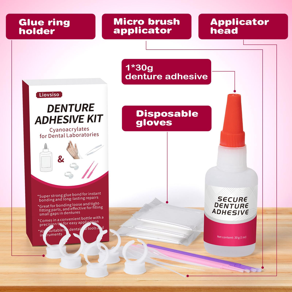 Dental Lab Instant Bonding Dental Glue 1oz S9425