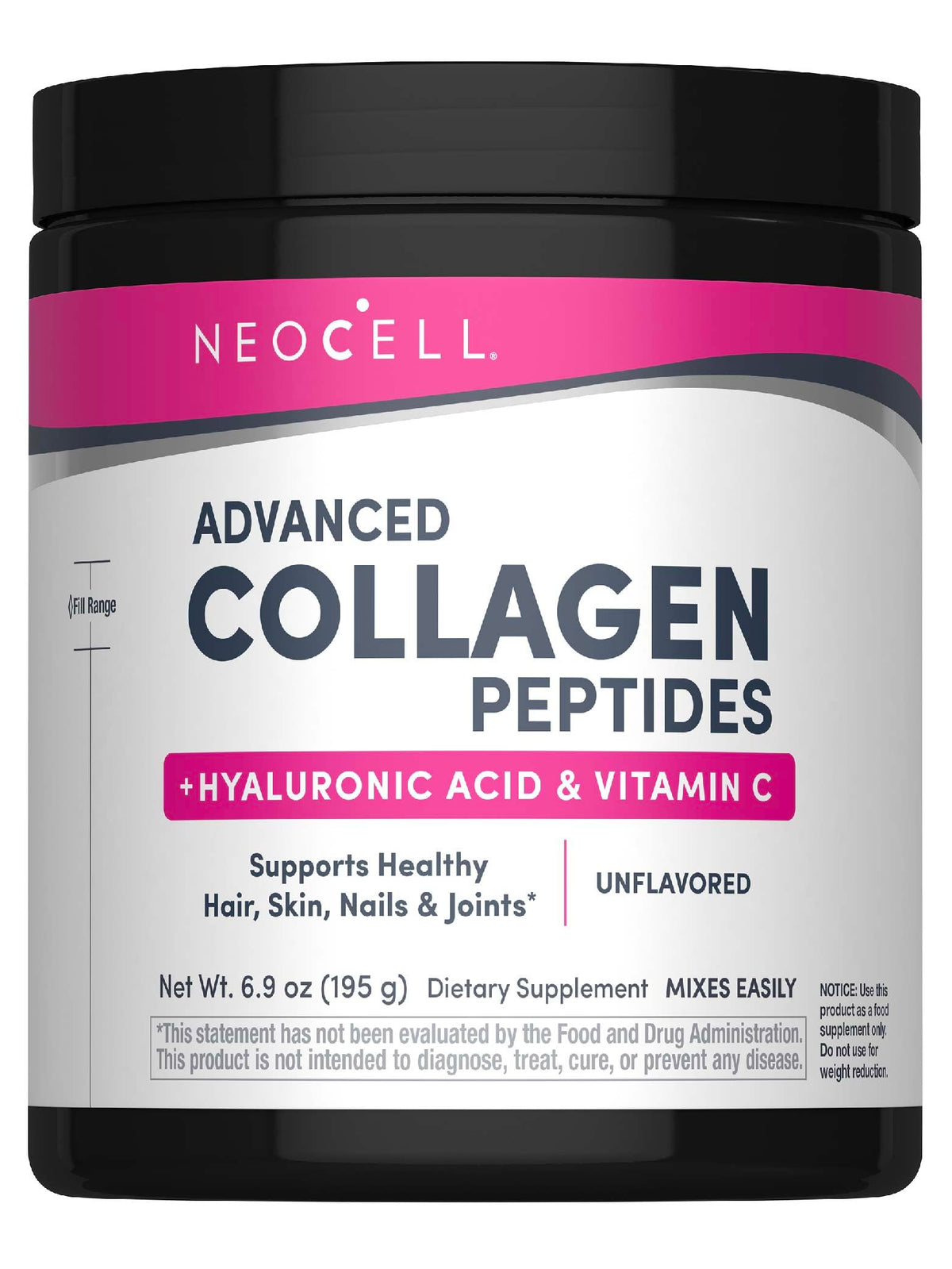 Collagen Peptides Powder 6.9 oz Unflavored Supplement W35485
