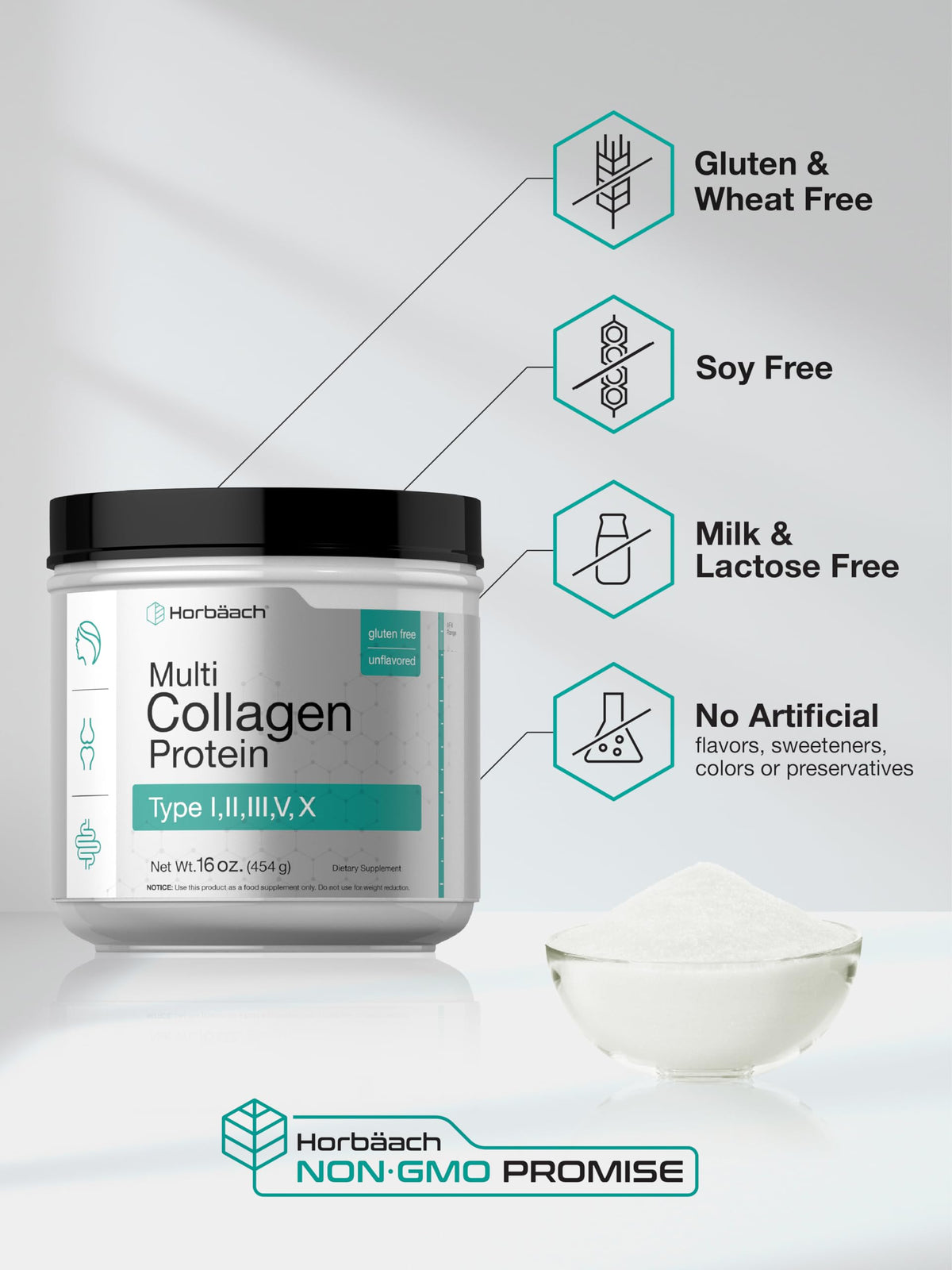 Multi Collagen Protein Powder 16 oz J1754