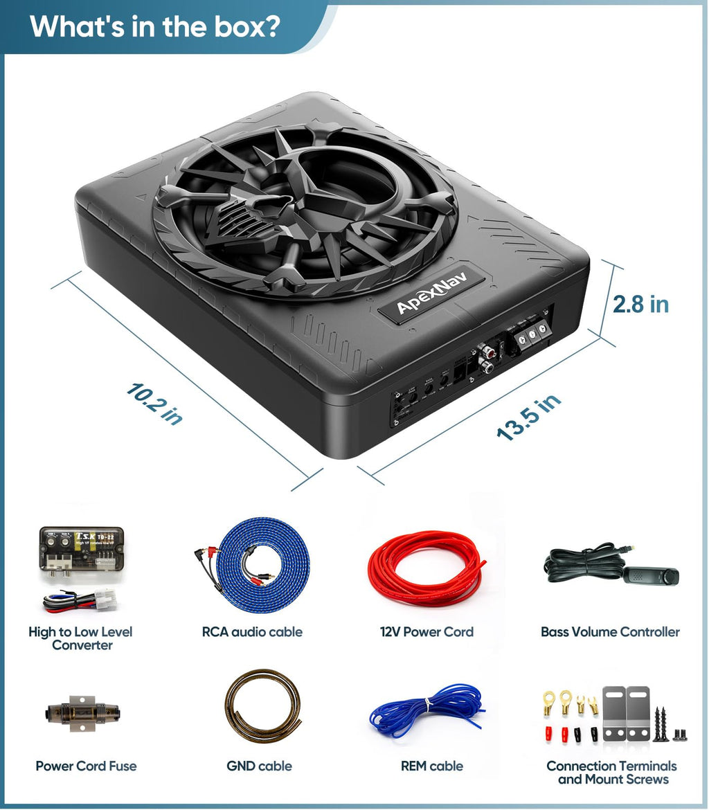 1200W Under Seat Car Subwoofer with LED Ambient Light K230741