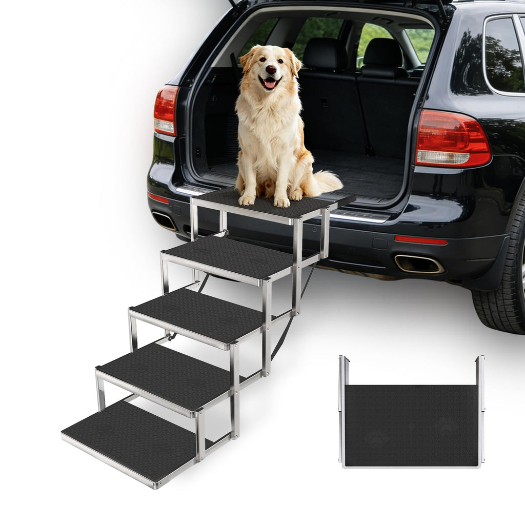 5-Step Foldable Non-Slip Plastic Dog Steps R76563