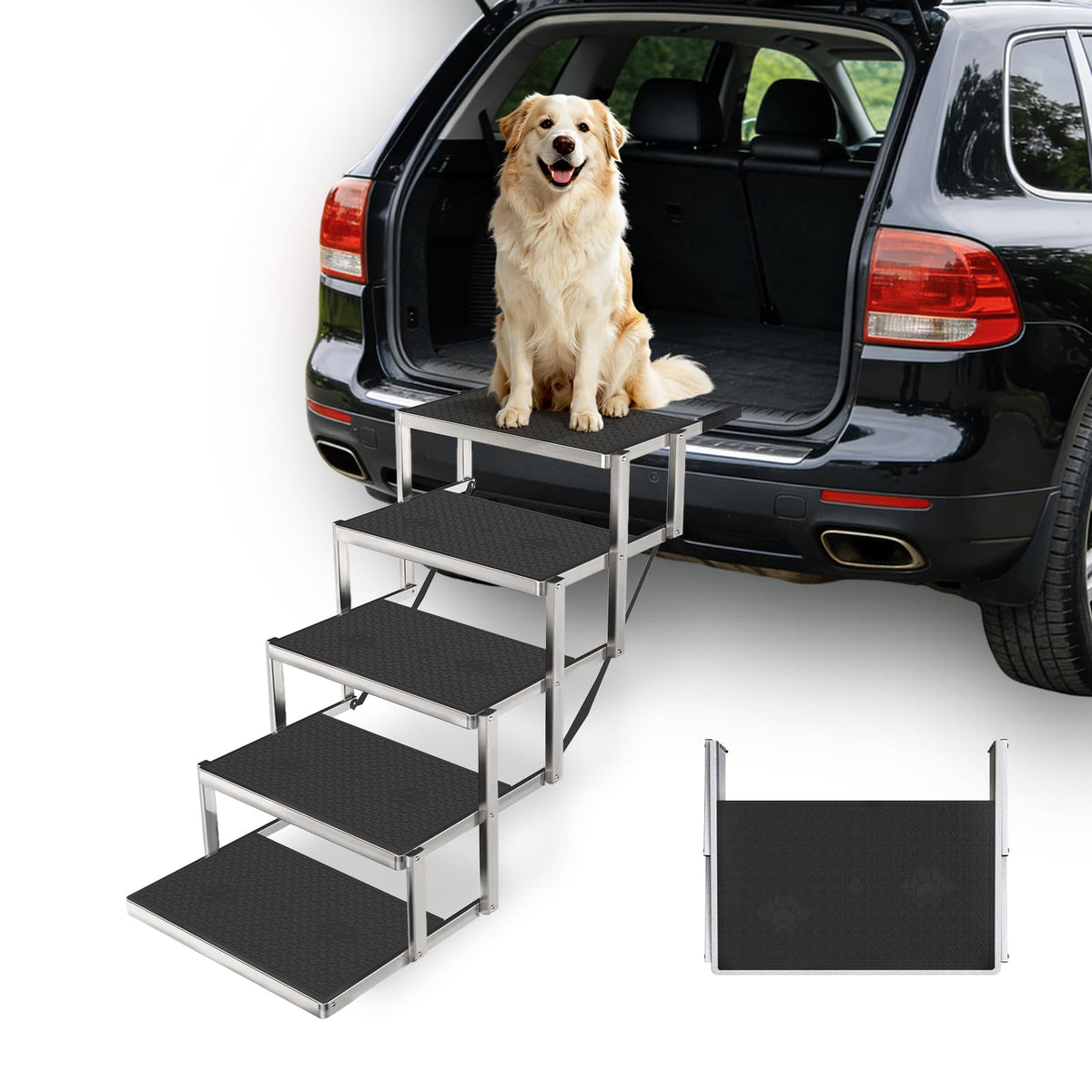 5-Step Foldable Non-Slip Plastic Dog Steps R76563