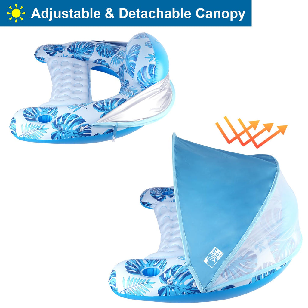 XL Pool Float with Canopy and Cup Holder U67069