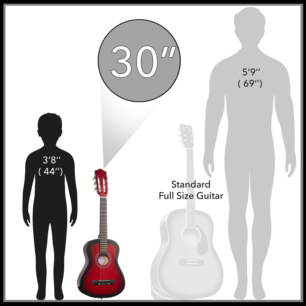 30-inch Kids Acoustic Guitar Beginner Kit with Gig Bag X53801