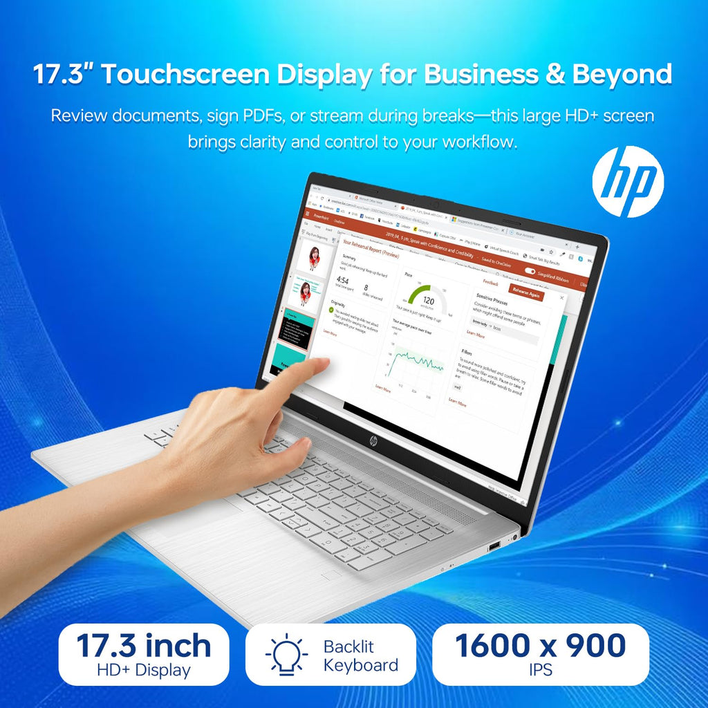 17.3" HD+ Touchscreen Laptop, Intel Core i7, 32GB RAM, 1TB SSD, Silver G834