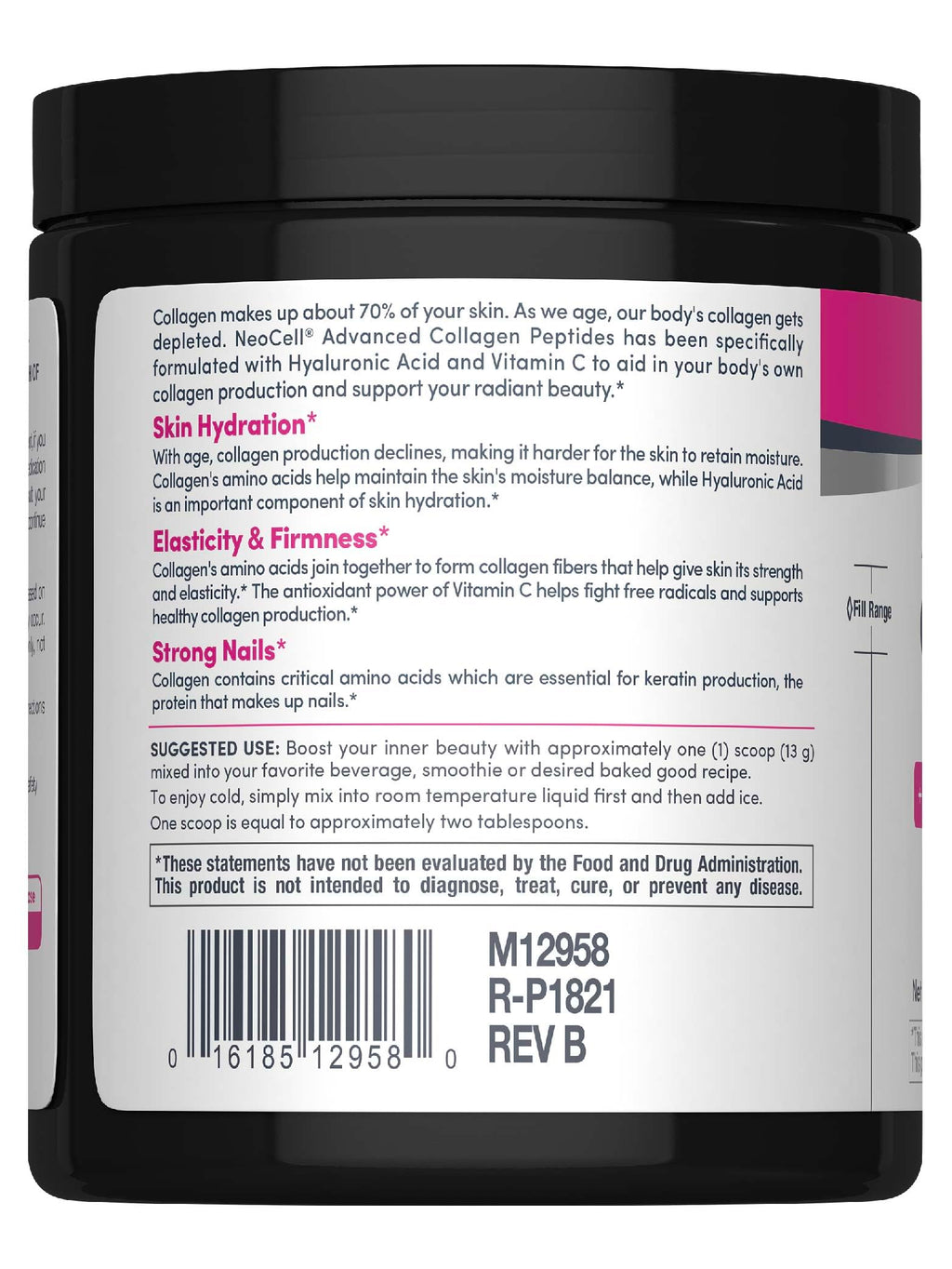 Collagen Peptides Powder 6.9 oz Unflavored Supplement W35485