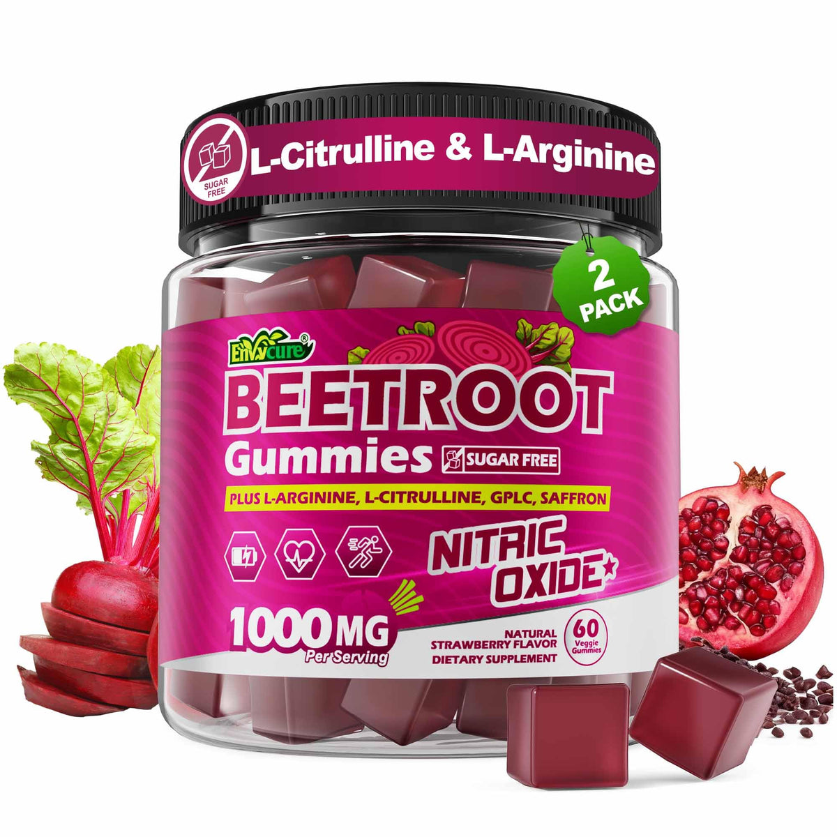 Beet Root Gummies with L-Citrulline & L-Arginine, Sugar Free G63326