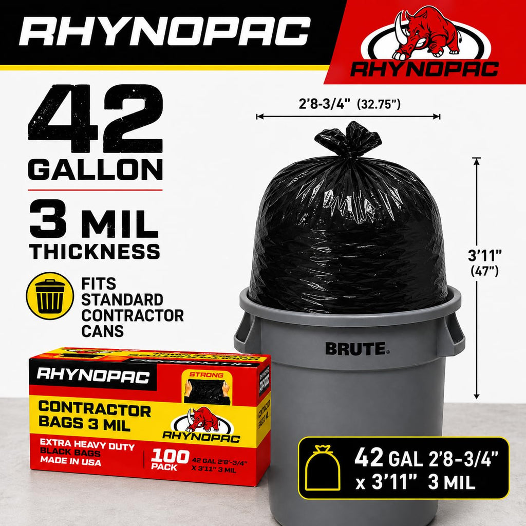 42 Gallon 3 Mil Contractor Trash Bag B138804