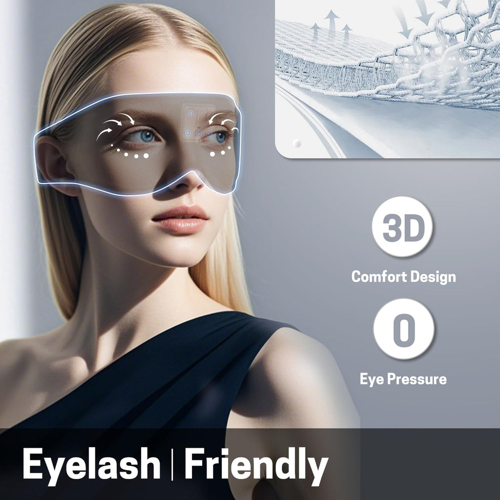 Sleep Mask with Bluetooth Headphones 3D Contour Blackout A46257