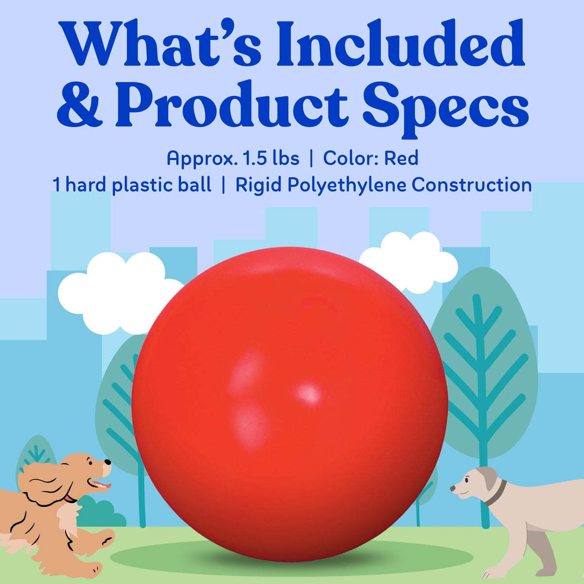 Red 10 Inch Dog Ball X163