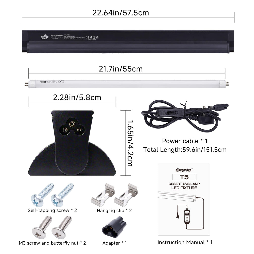 23-Inch 24W UVB Reptile Lighting Combo Kit H999