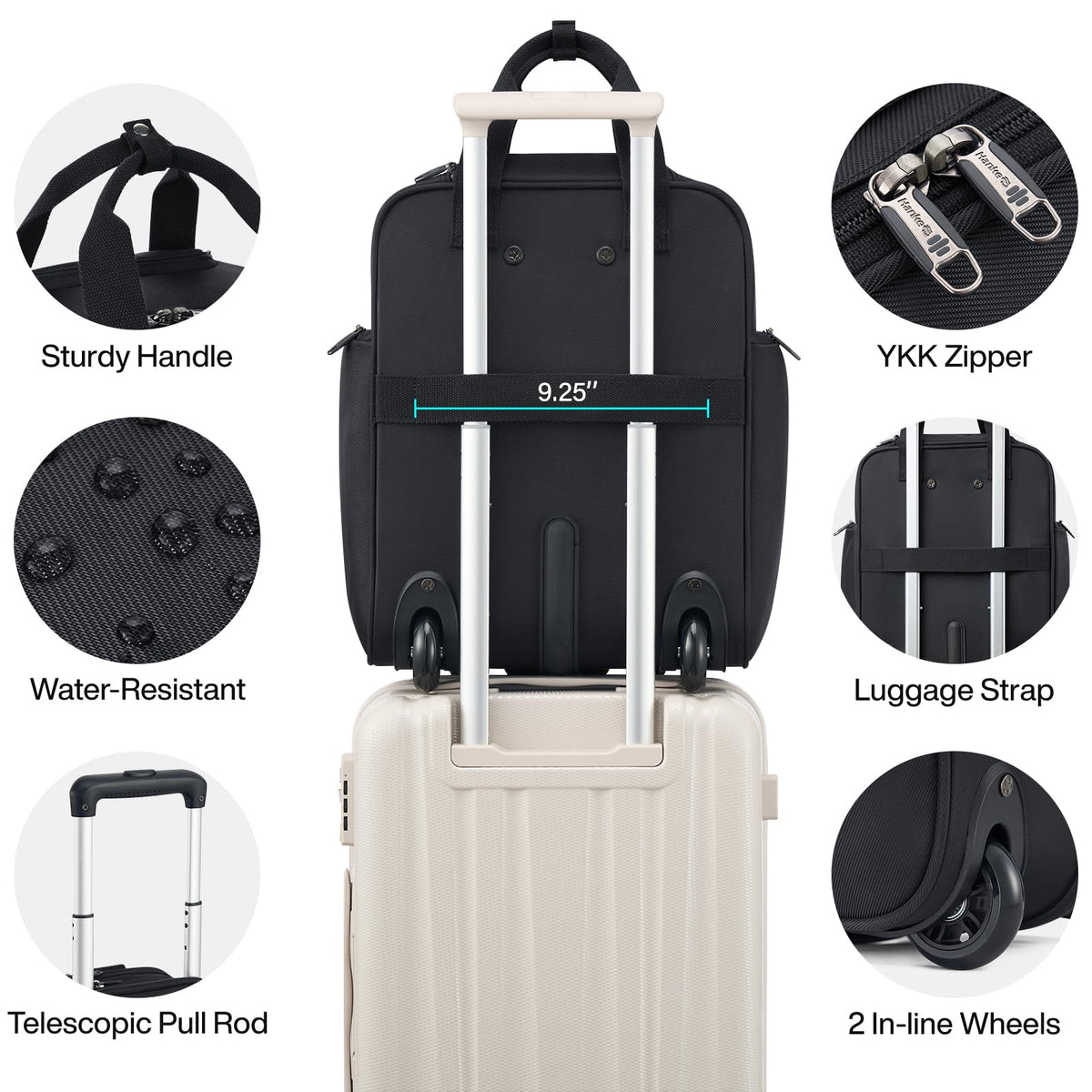 16 Inch Underseat Carry On Luggage with 2 Wheels L68569