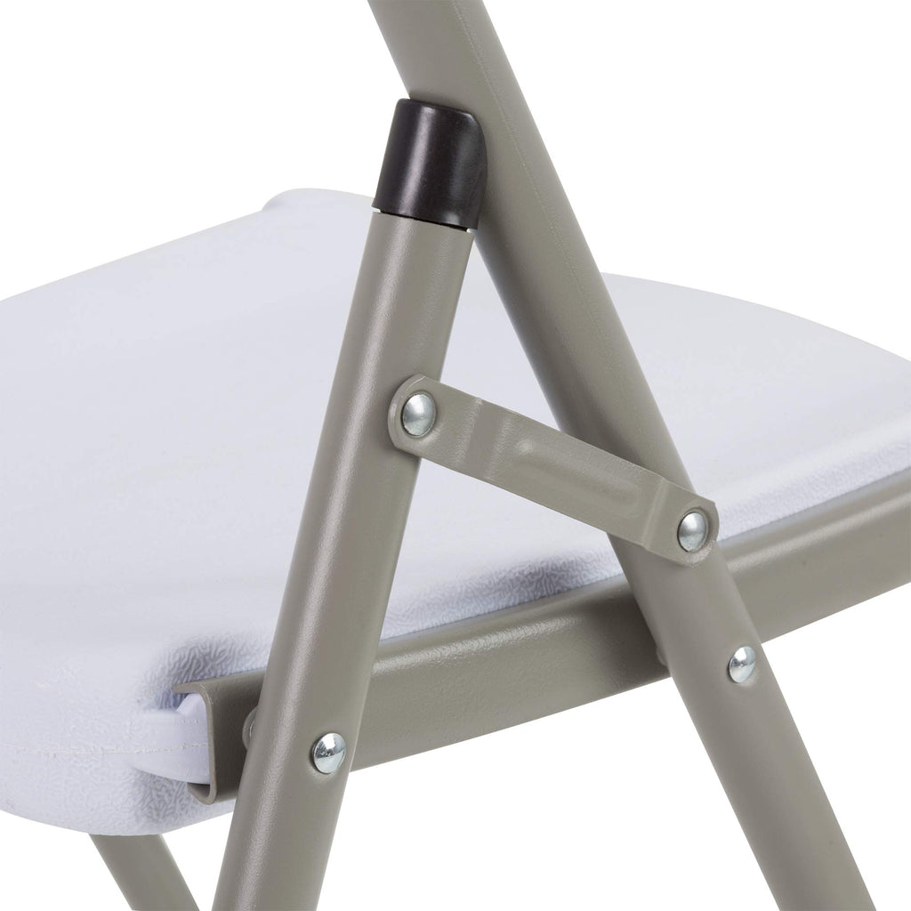 White Plastic Folding Chairs Set of 4 Q6213