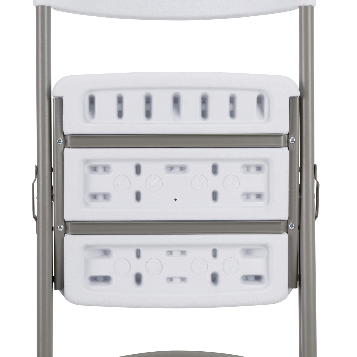 White Plastic Folding Chairs Set of 4 Q6213