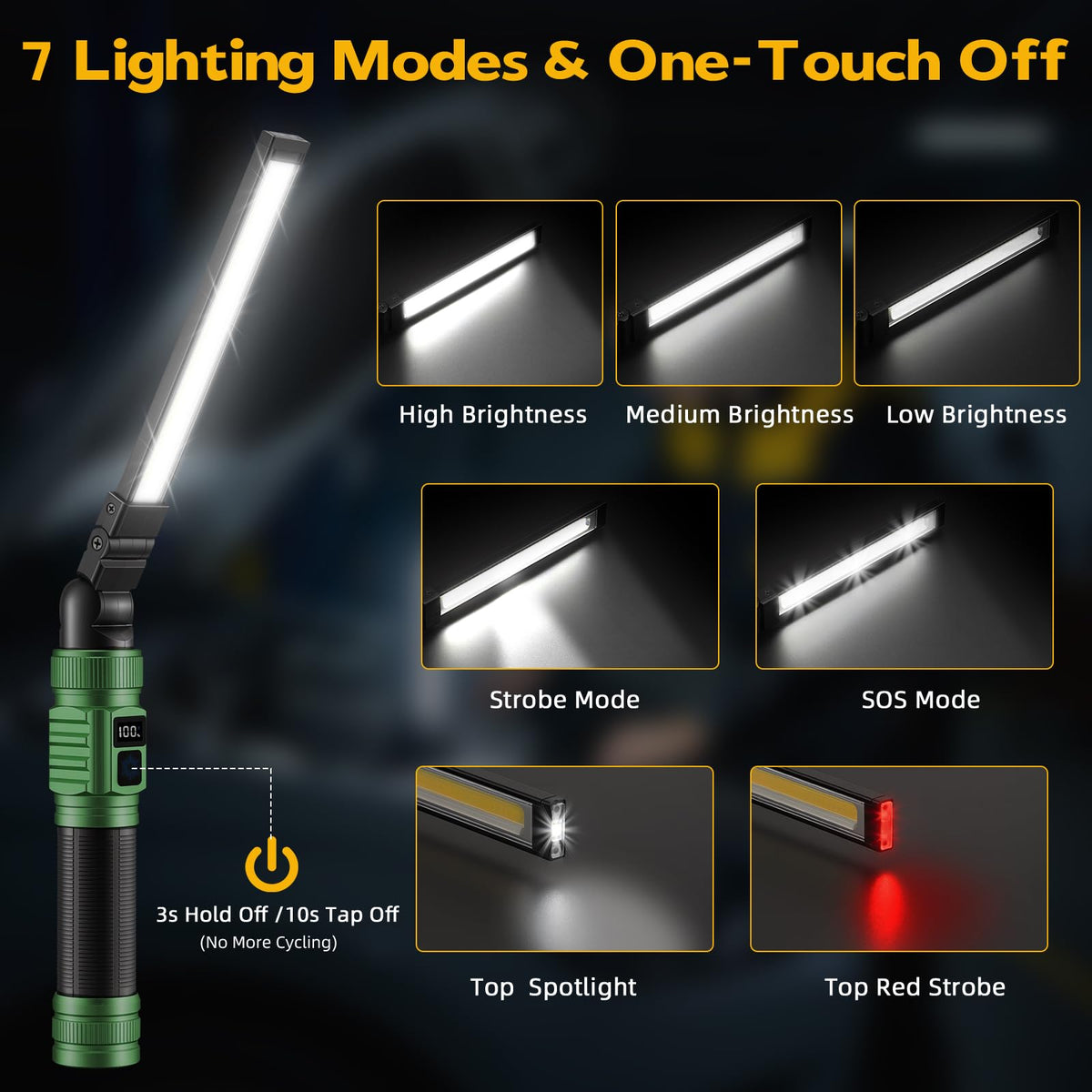 Rechargeable Magnetic LED Work Light V7903