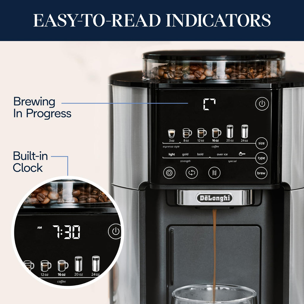 Drip Coffee Maker with Built-In Grinder N2296