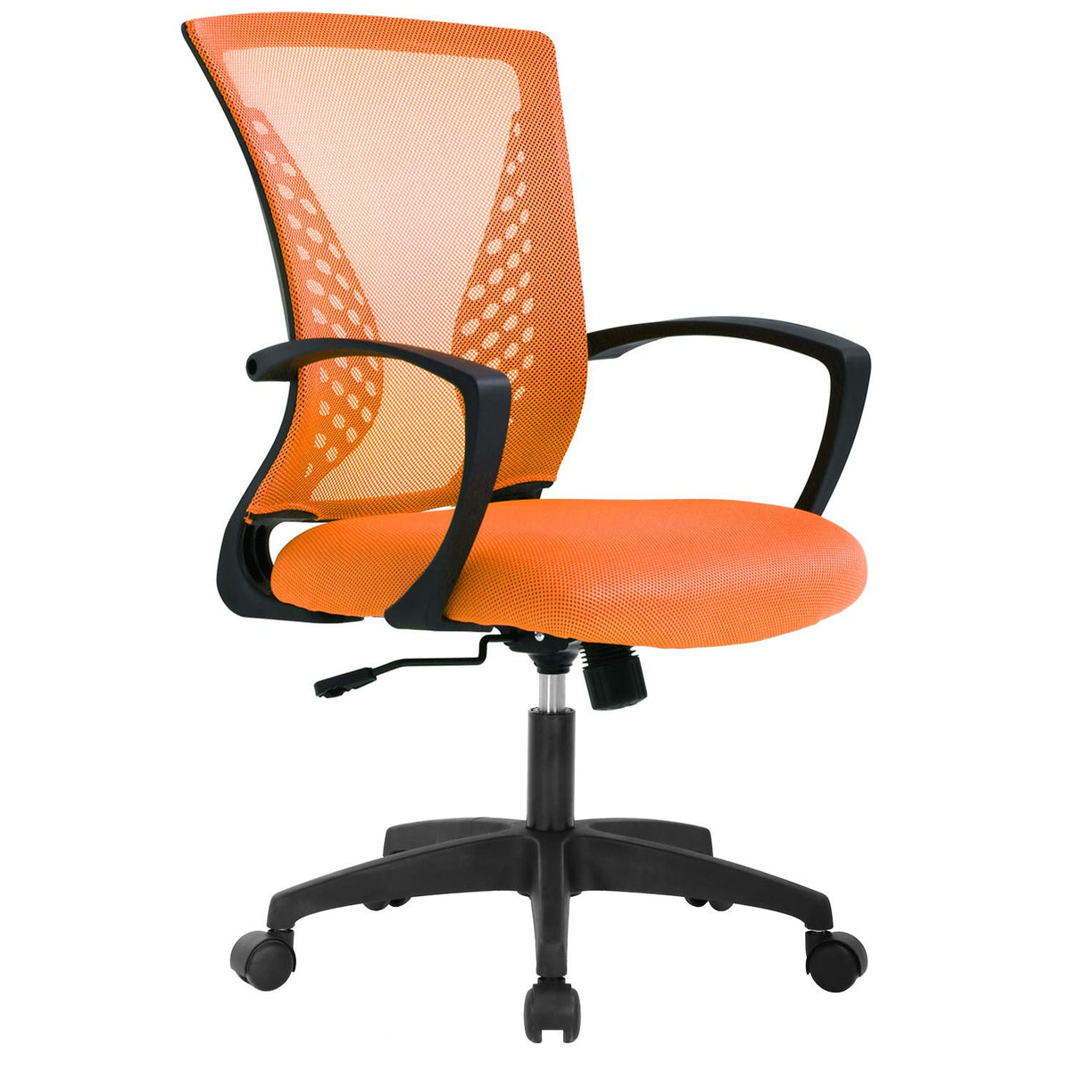Orange Ergonomic Mesh Office Chair with Lumbar Support Armrest R6417