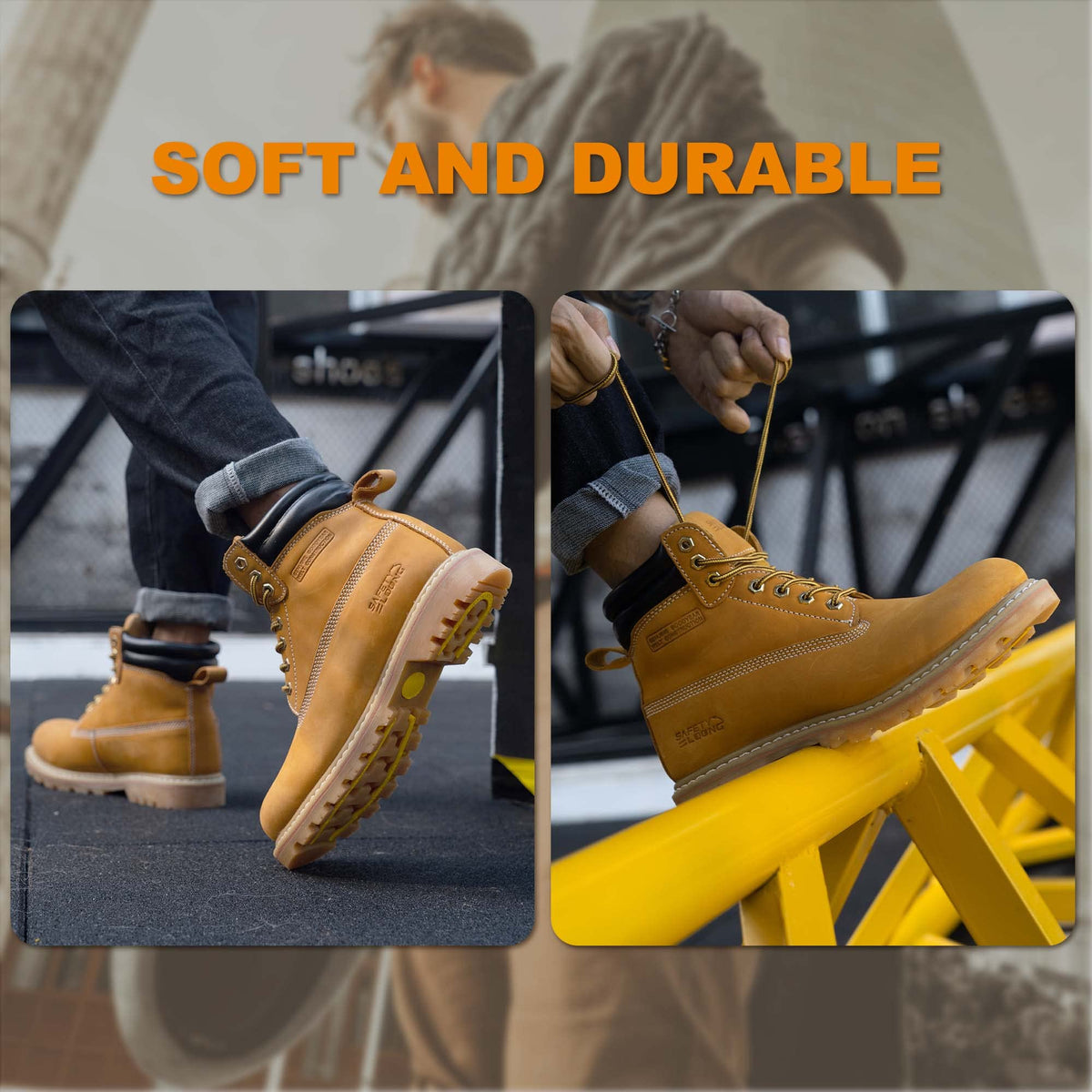 Soft Toe Waterproof Leather Work Boots S211690