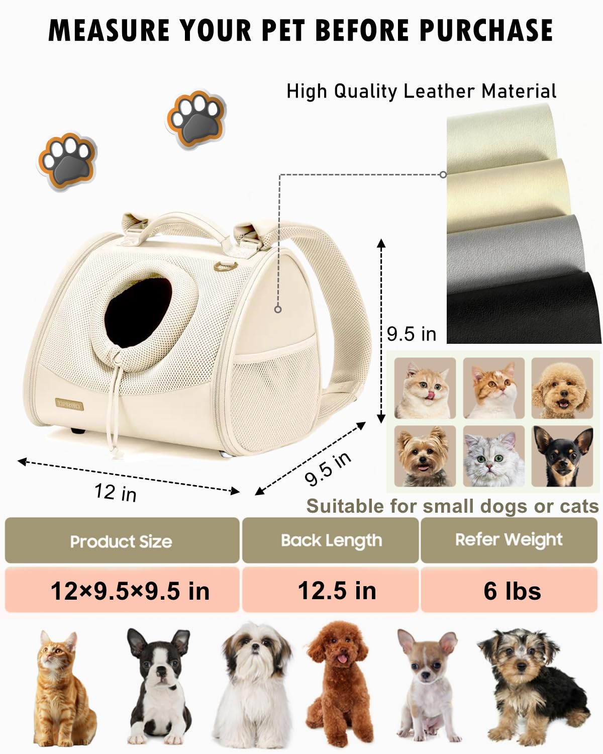 Adjustable Ventilated Front Facing Small Dog Cat Carrier Backpack E1961