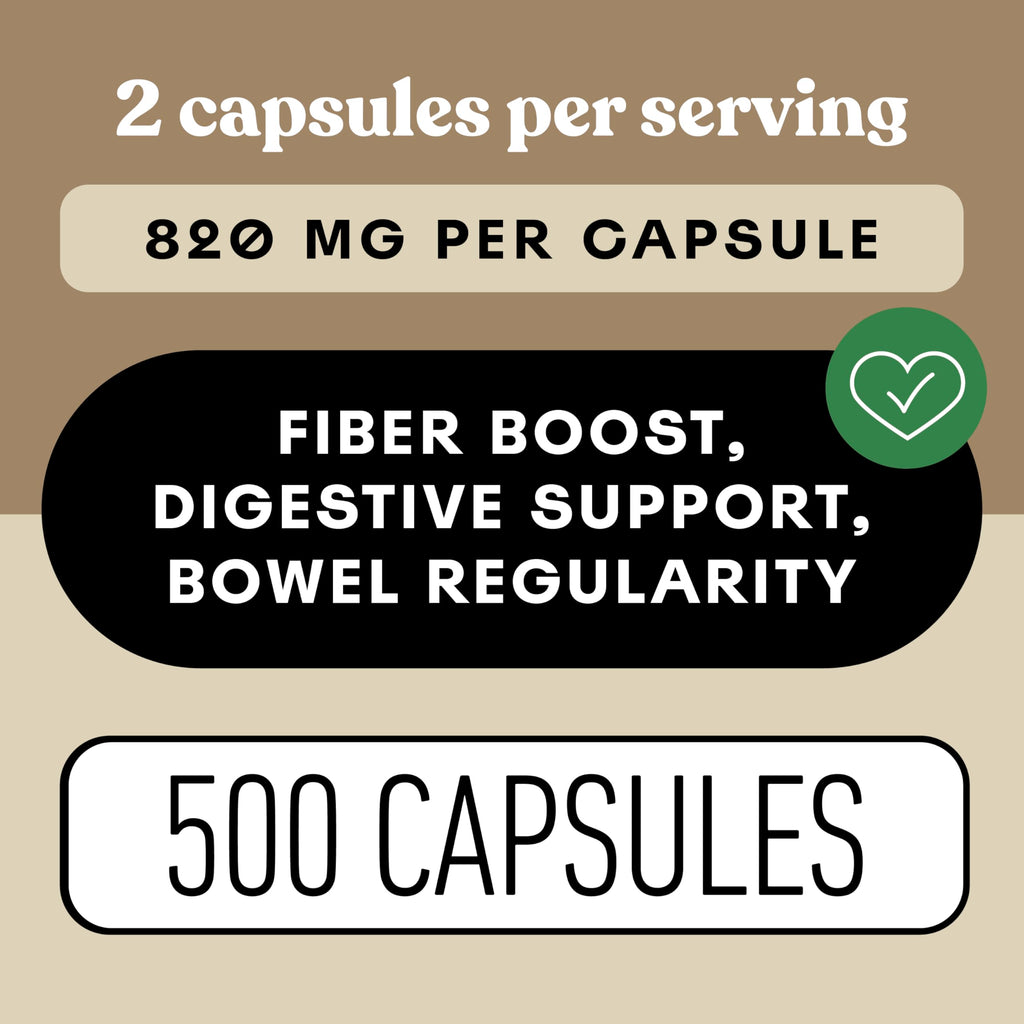 Organic Psyllium Husk Capsules 660mg 500ct S6574