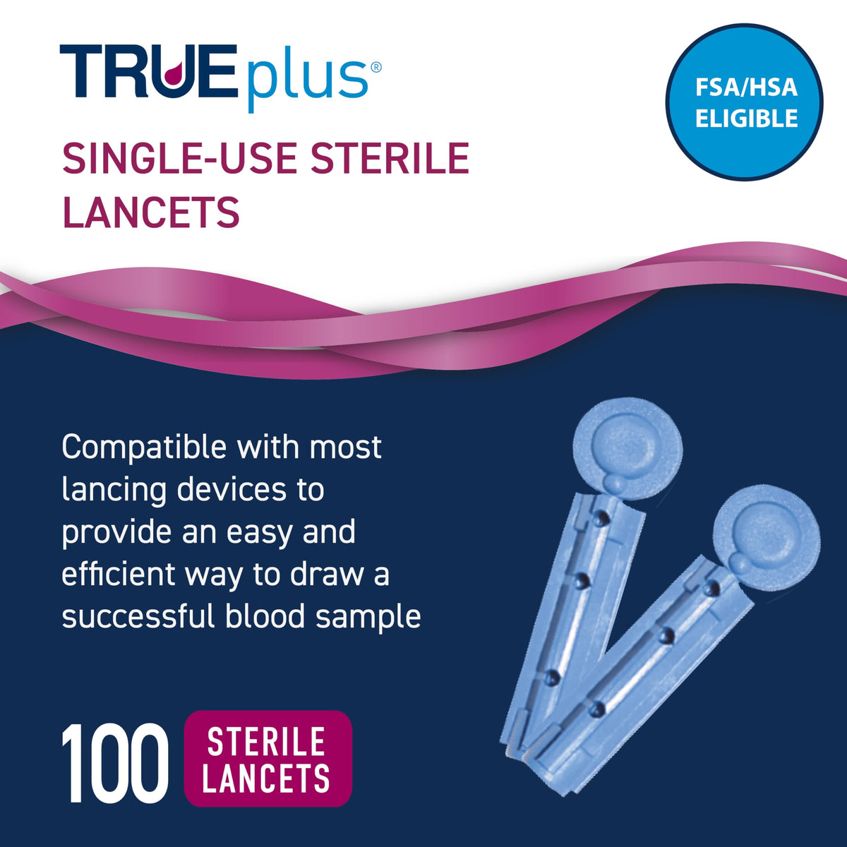 Glucose Test Strips 100 Count, 30G Lancets 100 Count Q695