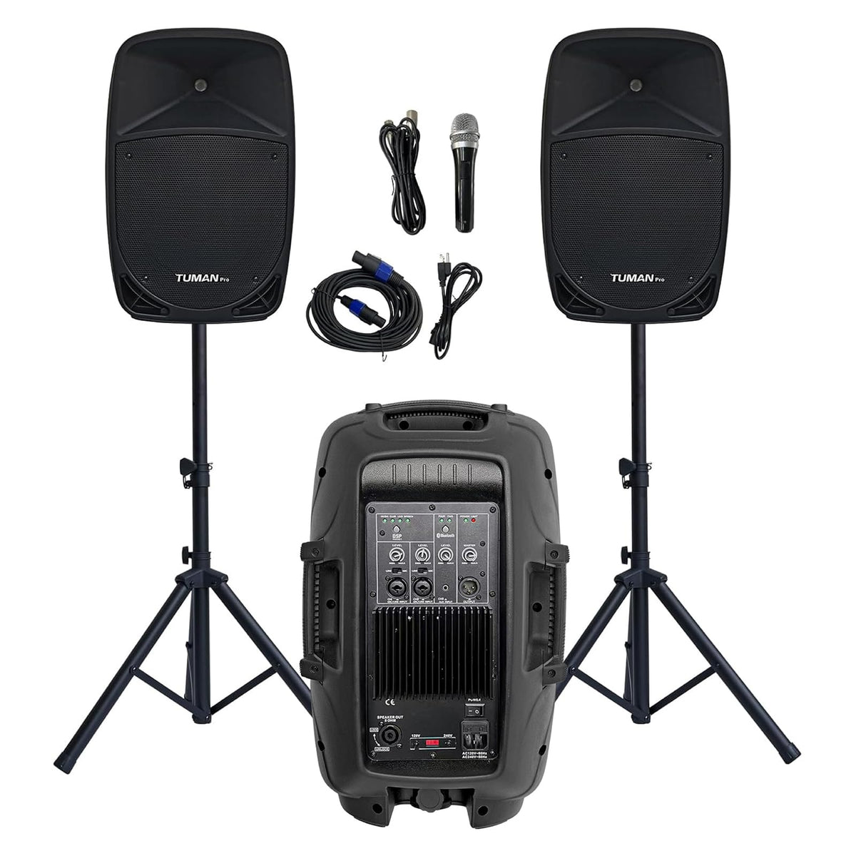 10 inch 1200 Watt Bluetooth PA Speaker System with Microphone U45355