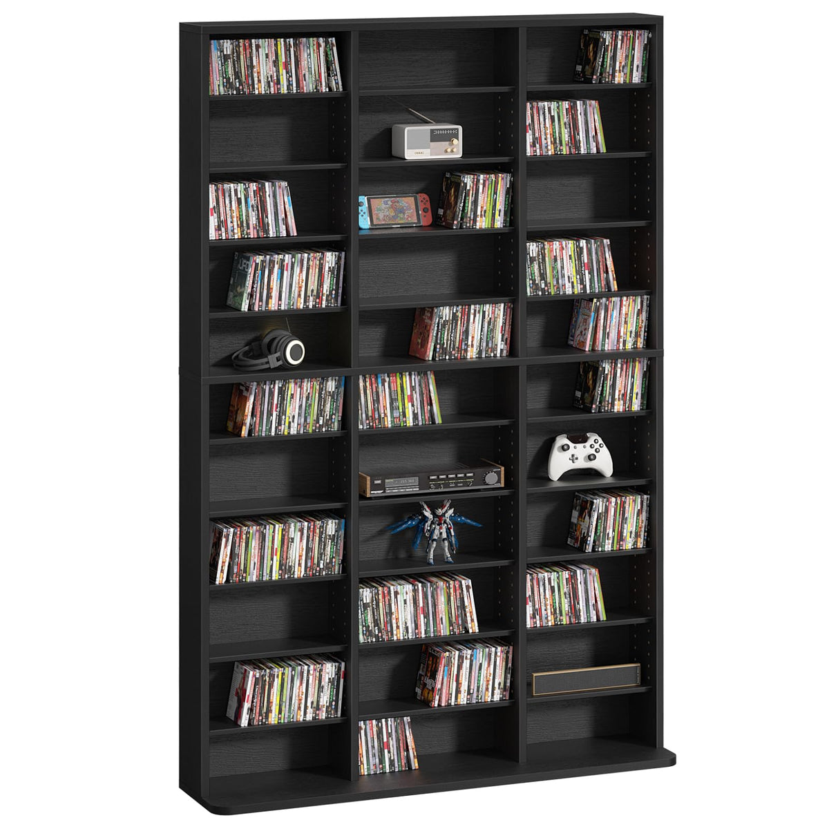 Black 11 Tier Display Cabinet D4770