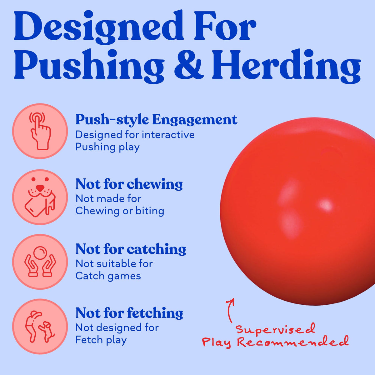Red 10 Inch Dog Ball X163