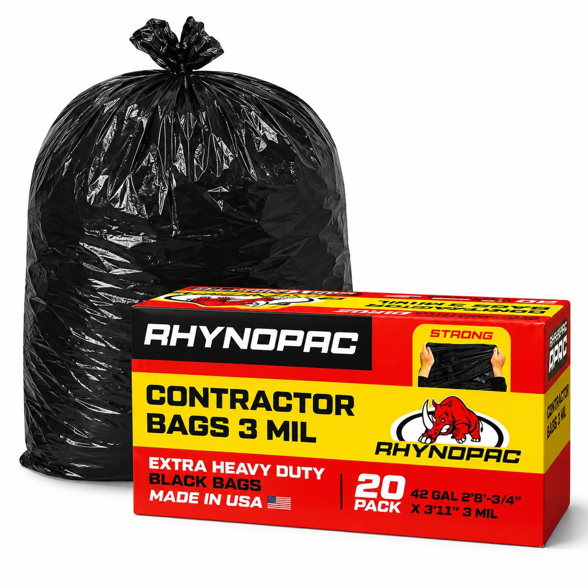 42 Gallon 3 Mil Contractor Trash Bag B138804