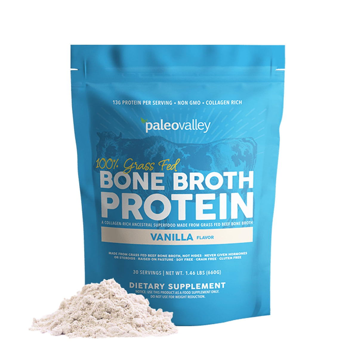 Grass Fed Bone Broth Protein Powder Vanilla O9870