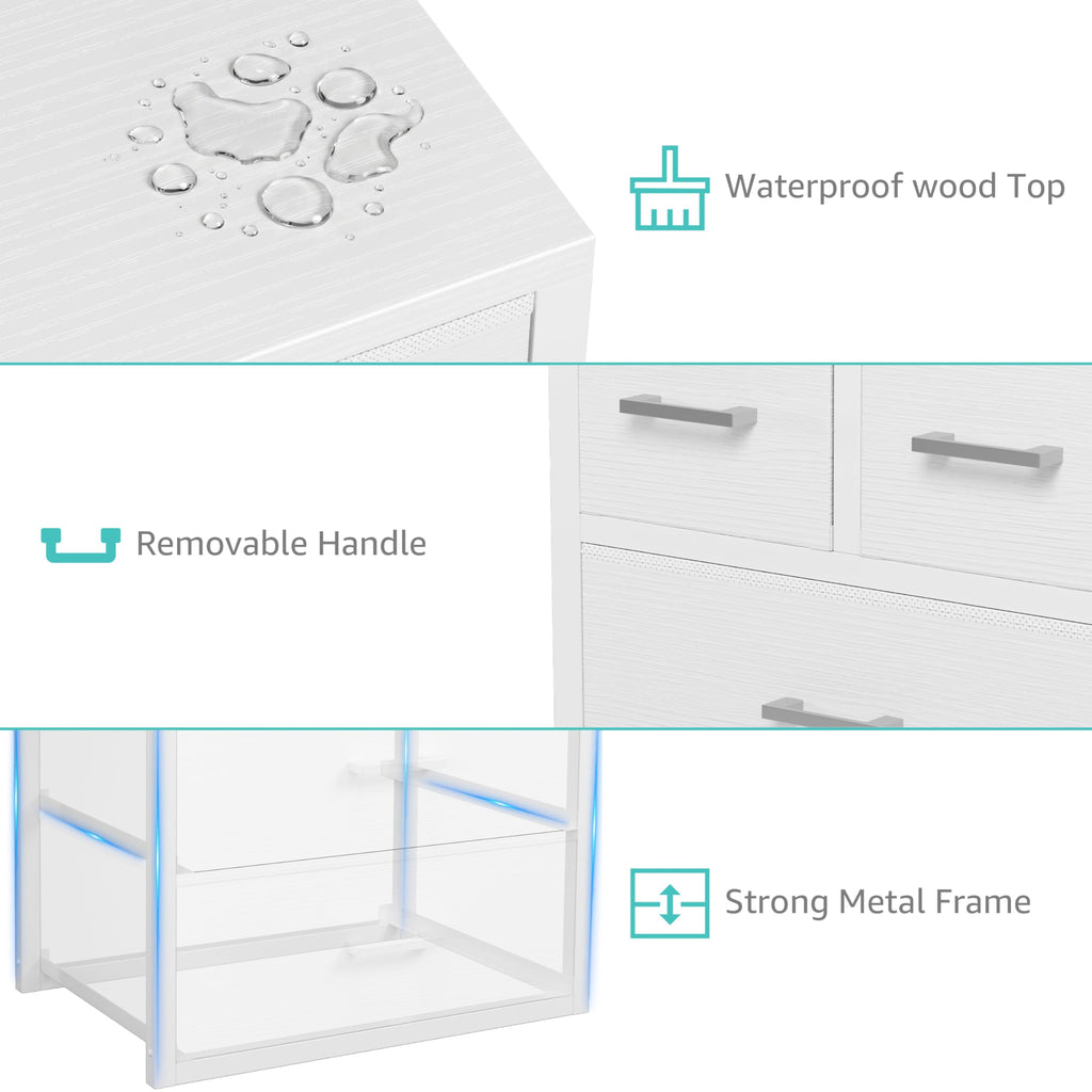 White 4 Drawer Dresser D512223
