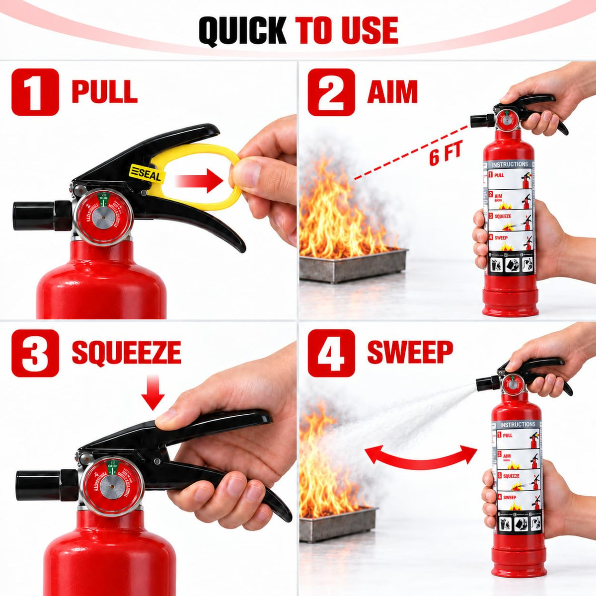 2.5 lb ABC Dry Chemical Fire Extinguishers 1-Pack B274681