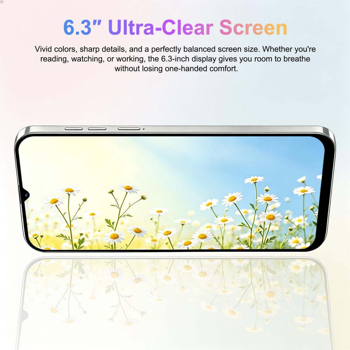 Unlocked 4G Smartphone 6.3 Inch Full Screen 3GB RAM 32GB ROM Black Z147