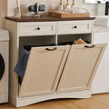 Antique White Tilt Out Trash Cabinet D620687