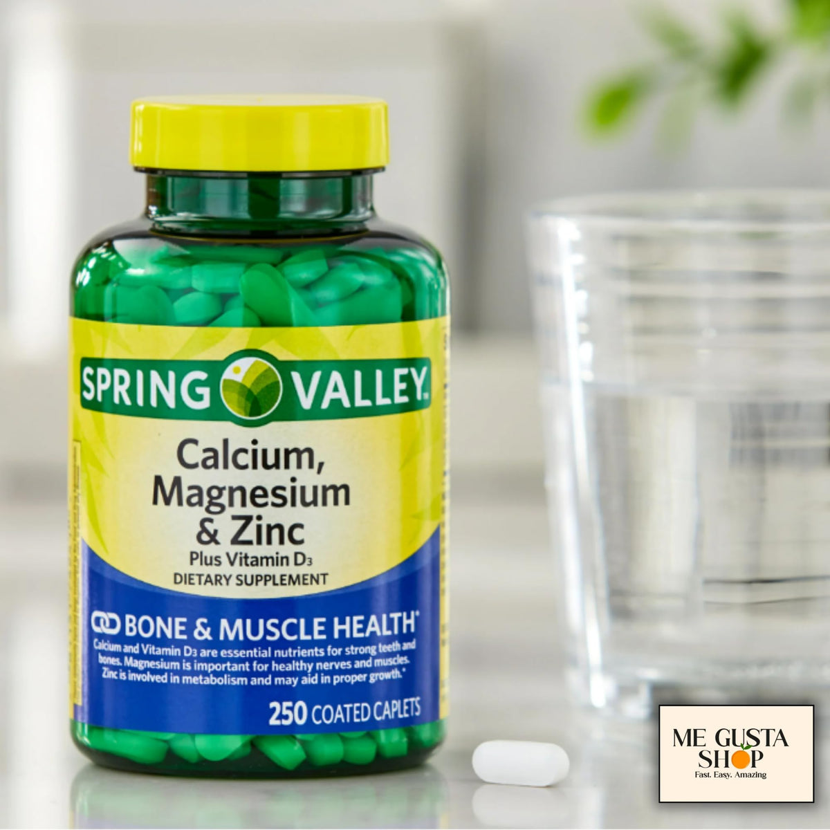 Calcium Magnesium Zinc Plus Vitamin D3 Caplets 500 Count K4271