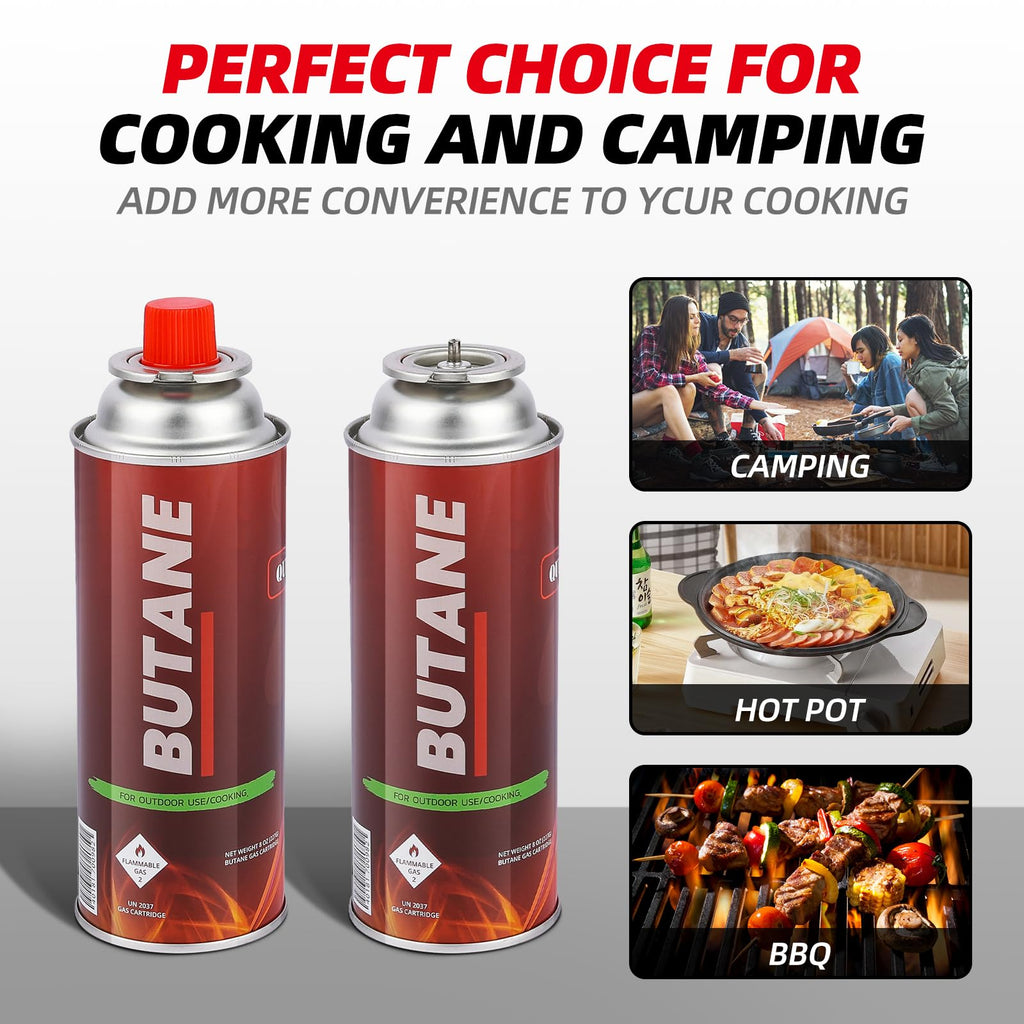 12 Pack 8oz Butane Fuel Cylinders C2833