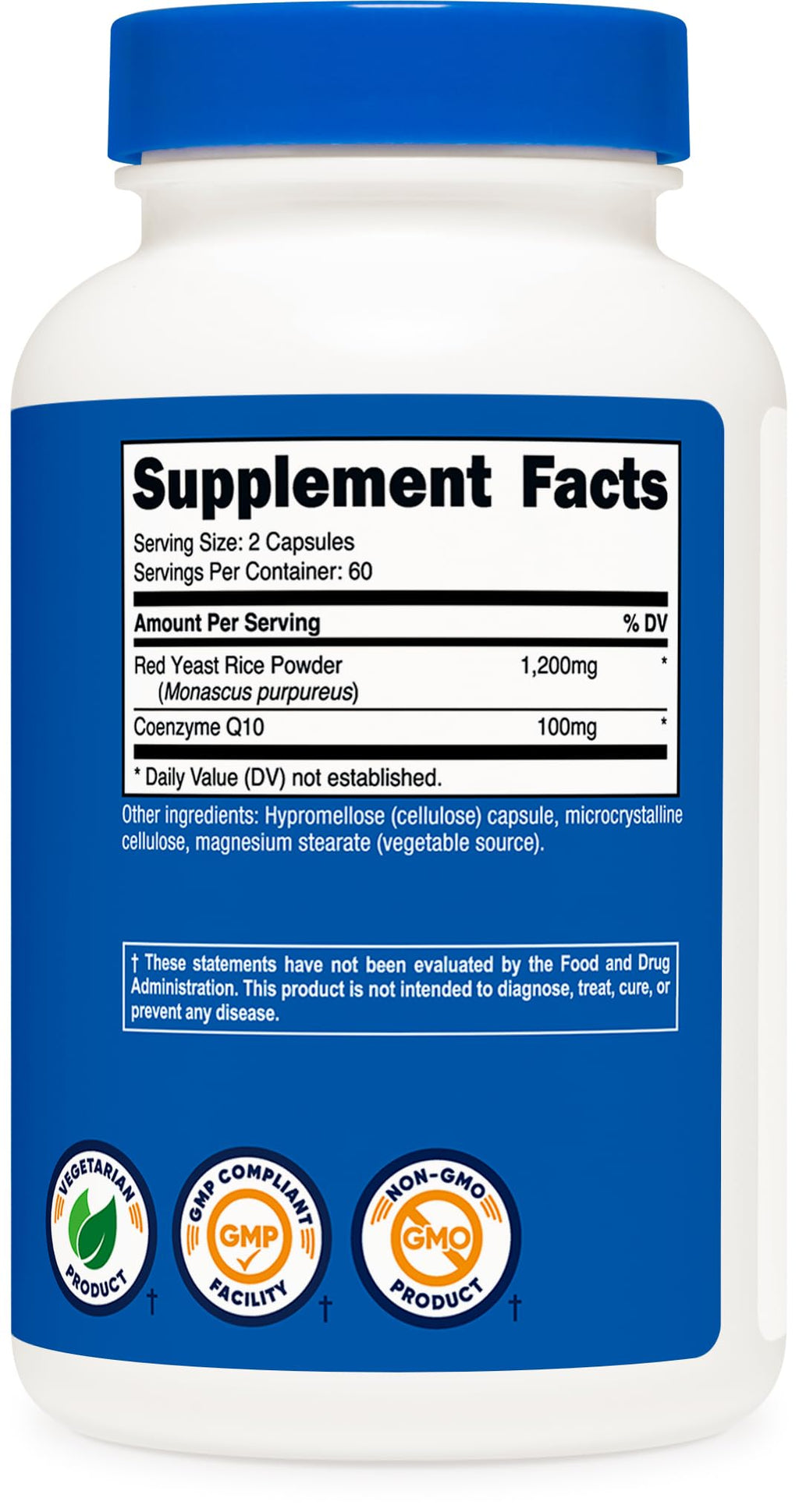 Red Yeast Rice with CoQ10 1300mg 120 Capsules N73177