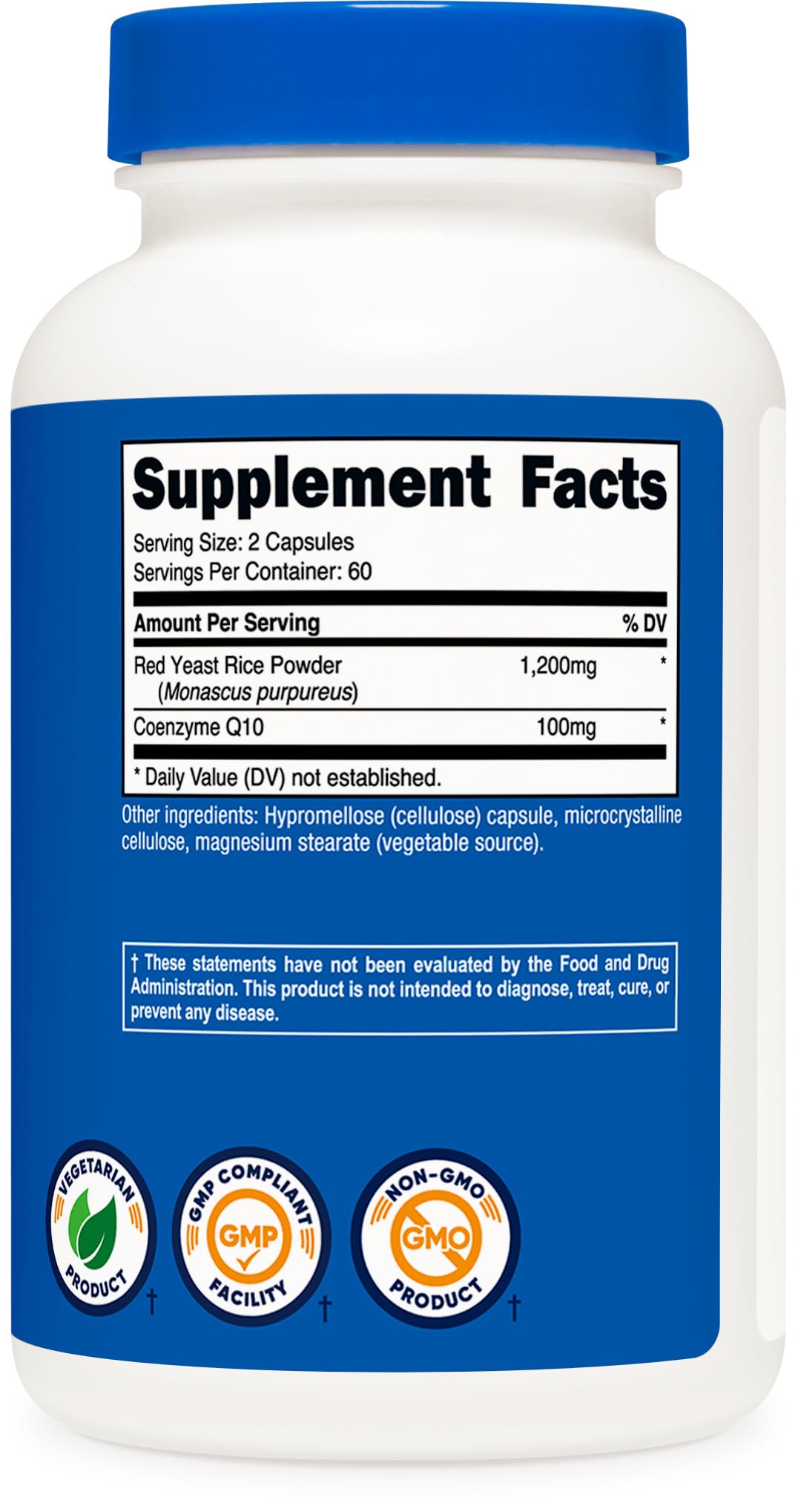 Red Yeast Rice with CoQ10 1300mg 120 Capsules N73177