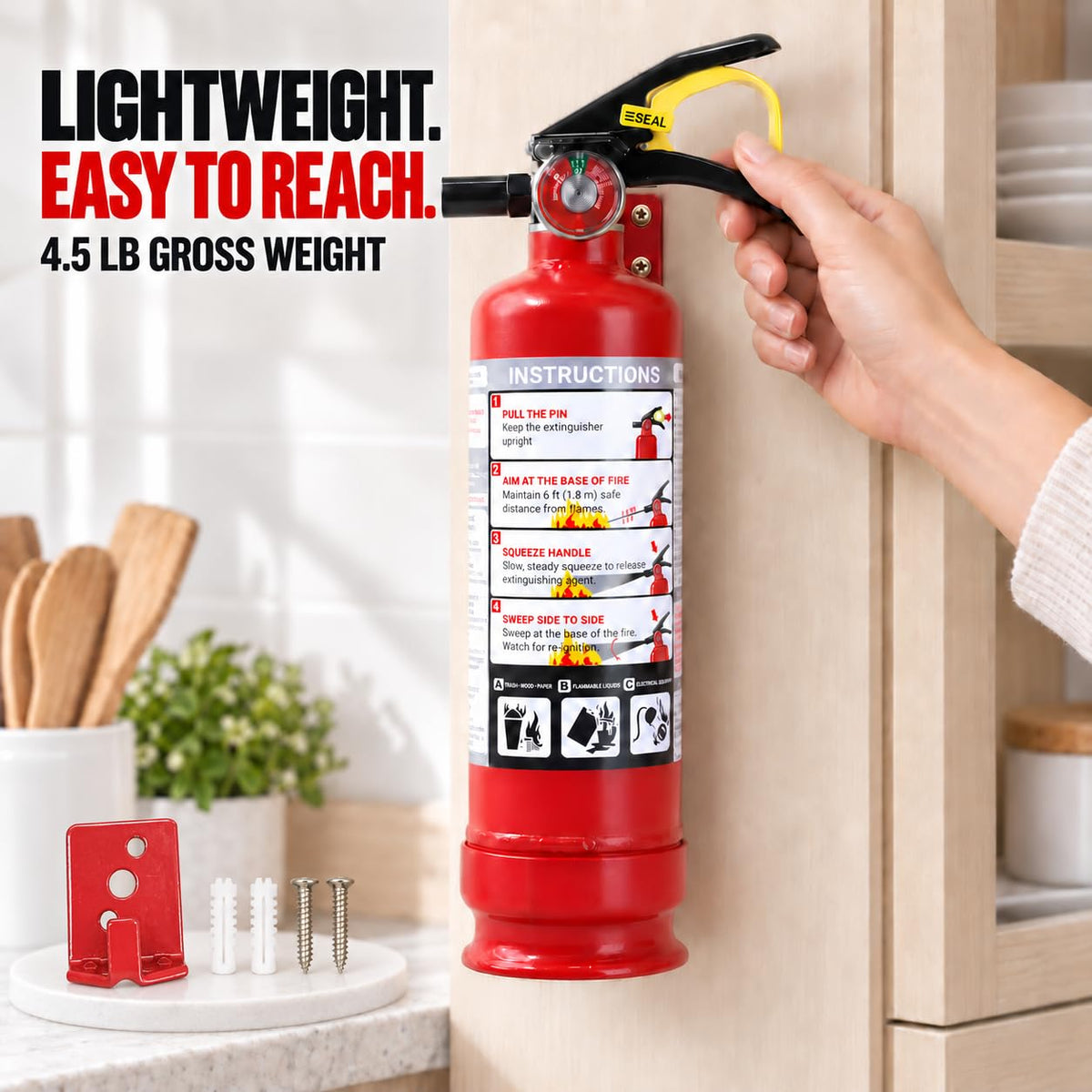 2.5 lb ABC Dry Chemical Fire Extinguishers 1-Pack B274681