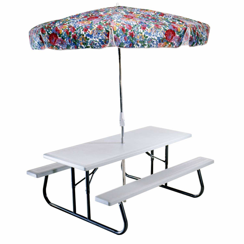 Folding Picnic Table 6 Feet White Granite I71090