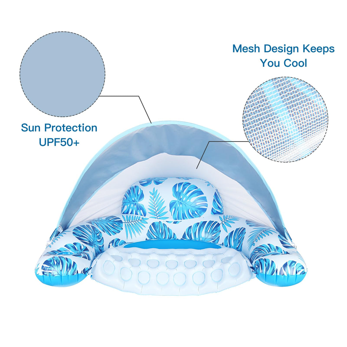 XL Pool Float with Canopy and Cup Holder U67069