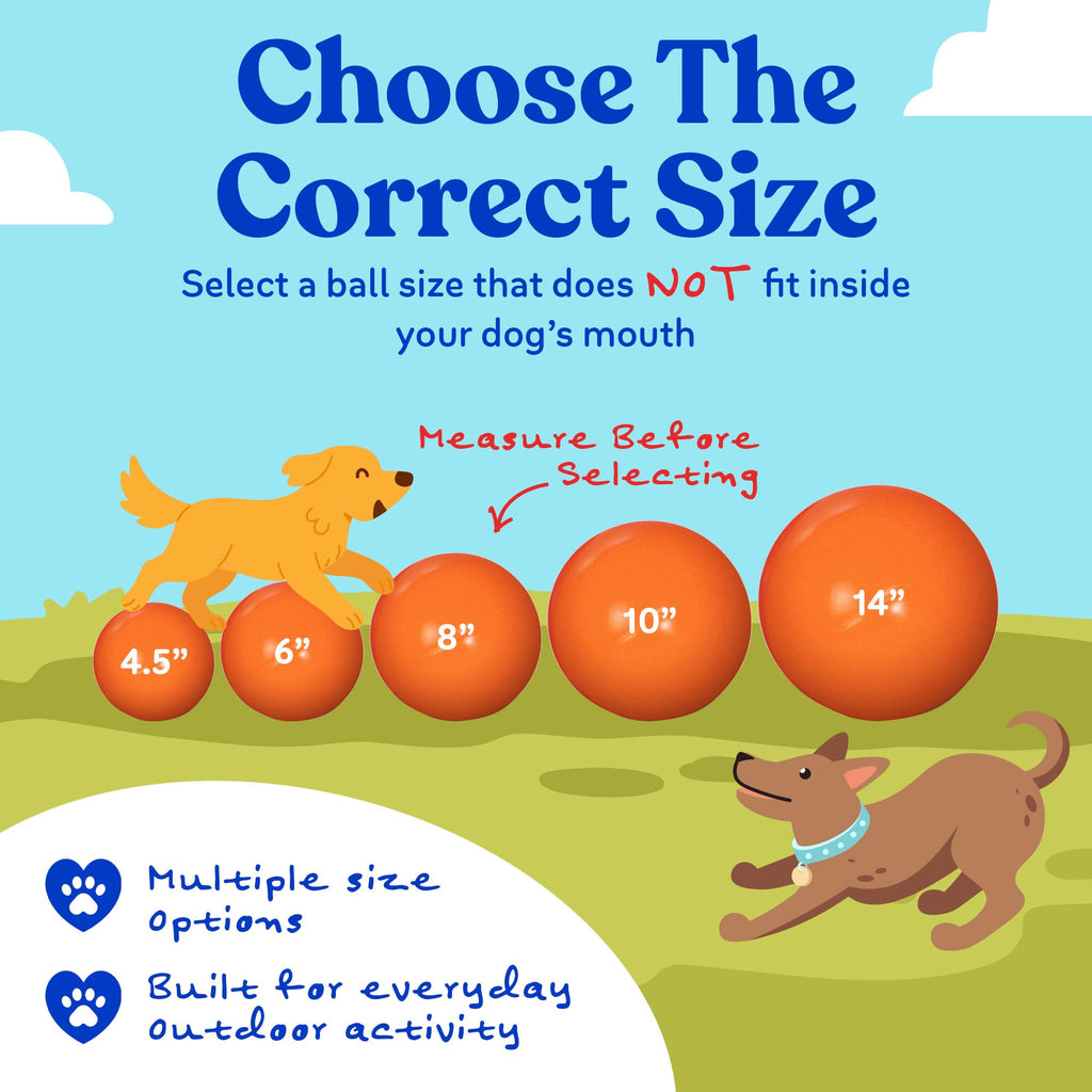 Red 10 Inch Dog Ball X163