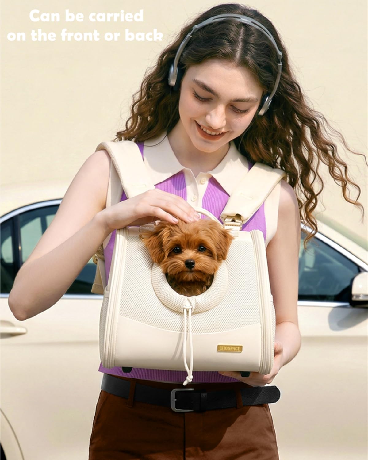 Adjustable Ventilated Front Facing Small Dog Cat Carrier Backpack E1961